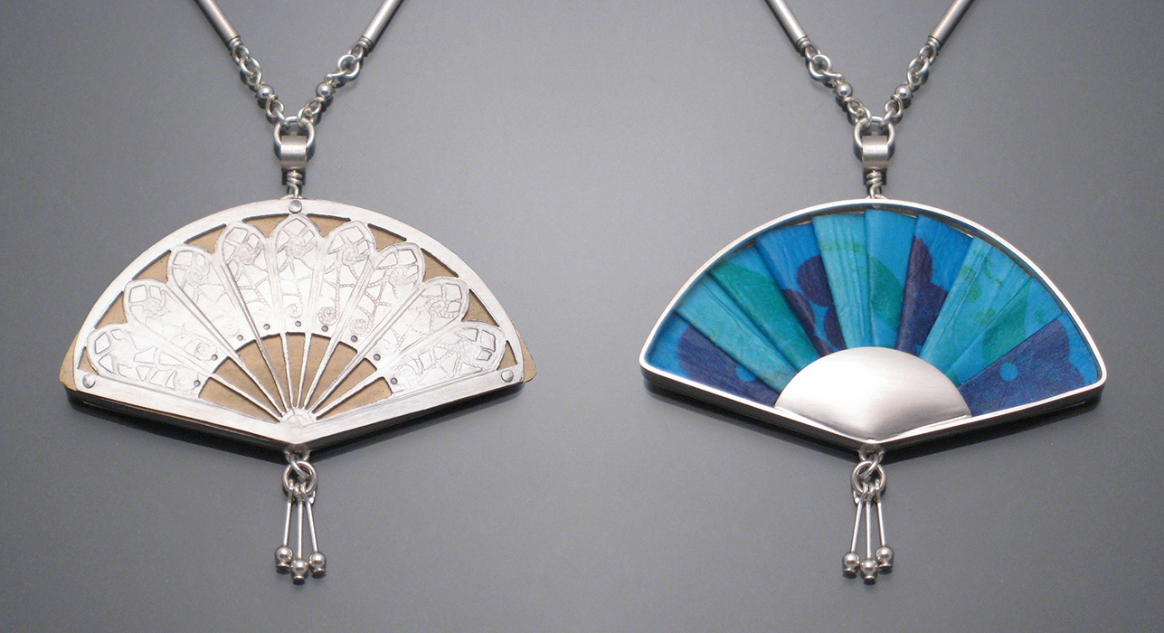 Two-Sided Fan Necklace
